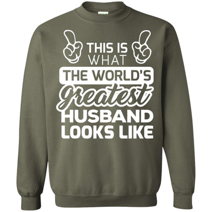 World_s Greatest Husband Best Husband Ever Looks Like T-shirt Military Green
