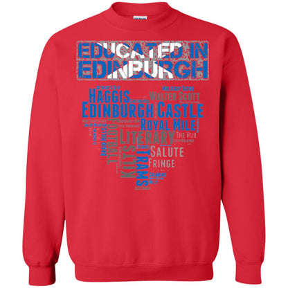Edinburgh T-shirt Educated In Edinburgh Red