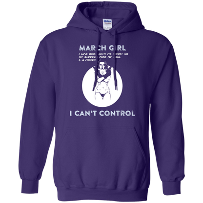 March Girl I Was Born With My Heart T-shirt Purple