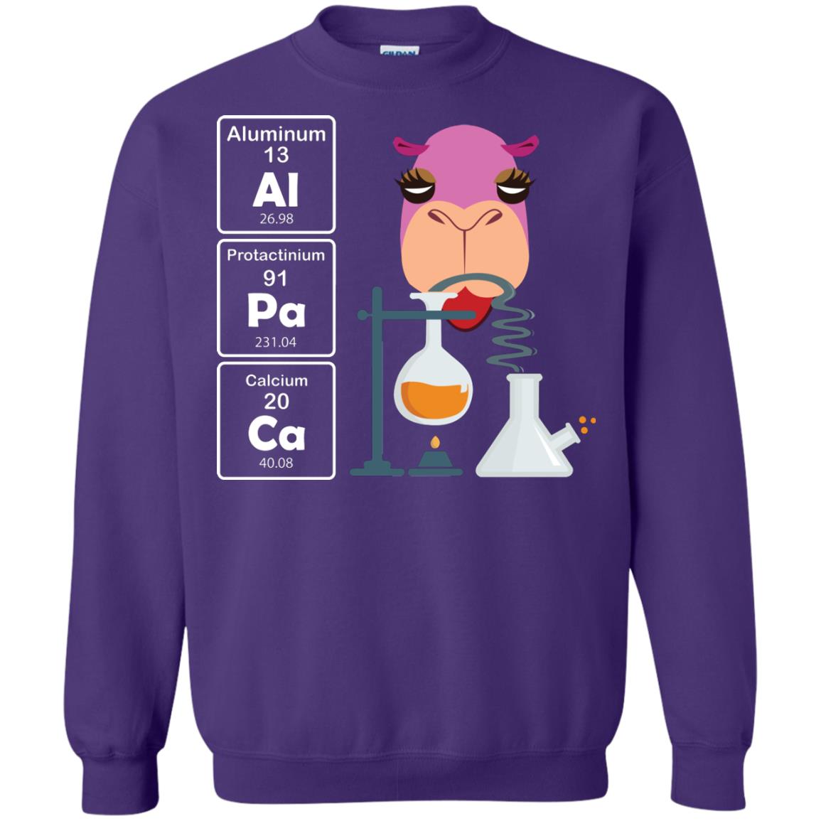 Al-pa-ca Funny Element Chemistry Alpaca Lover Shirt Purple