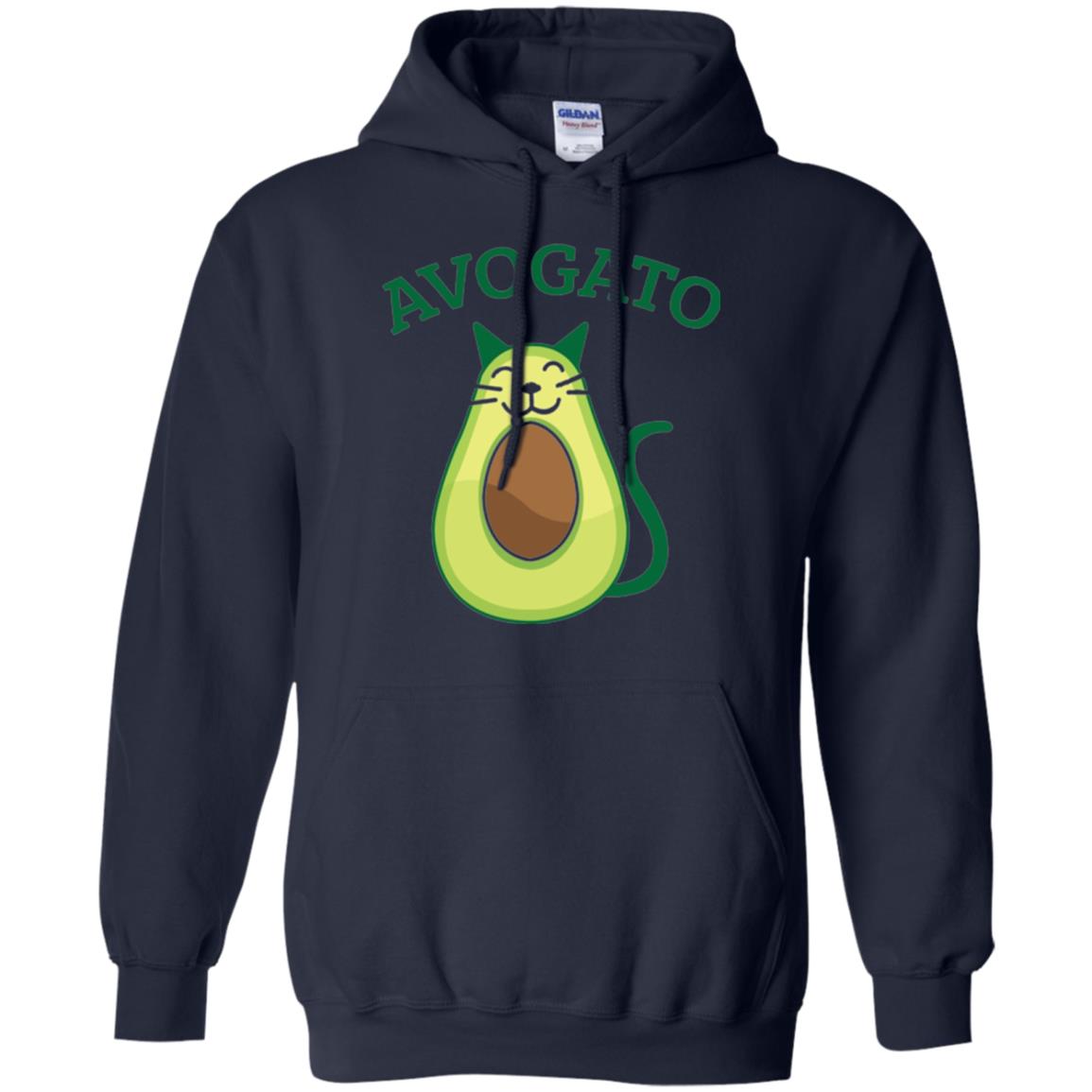 Avogato Avocado Cat Kitty Funny Meow T-shirt Navy