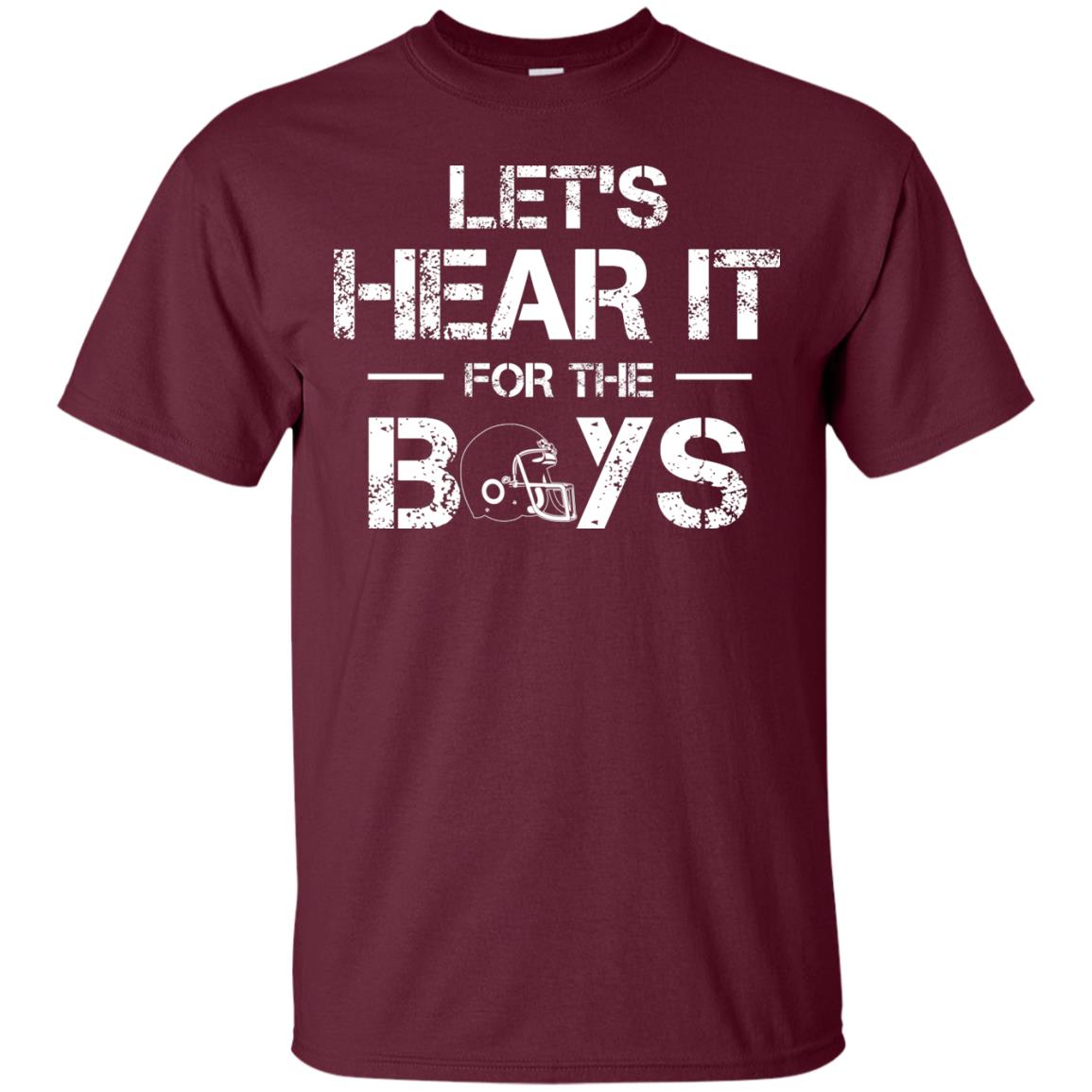 Let_s Hear It For The Boys Football Shirt Maroon