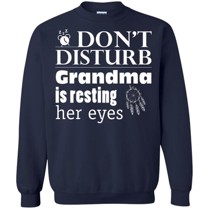 Don't Disturb Grandma Is Resting Her Eyes Funny Grandmom Shirt Navy