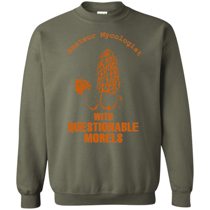 Amateur Mycologist With Questtionable Morels Shirt Military Green