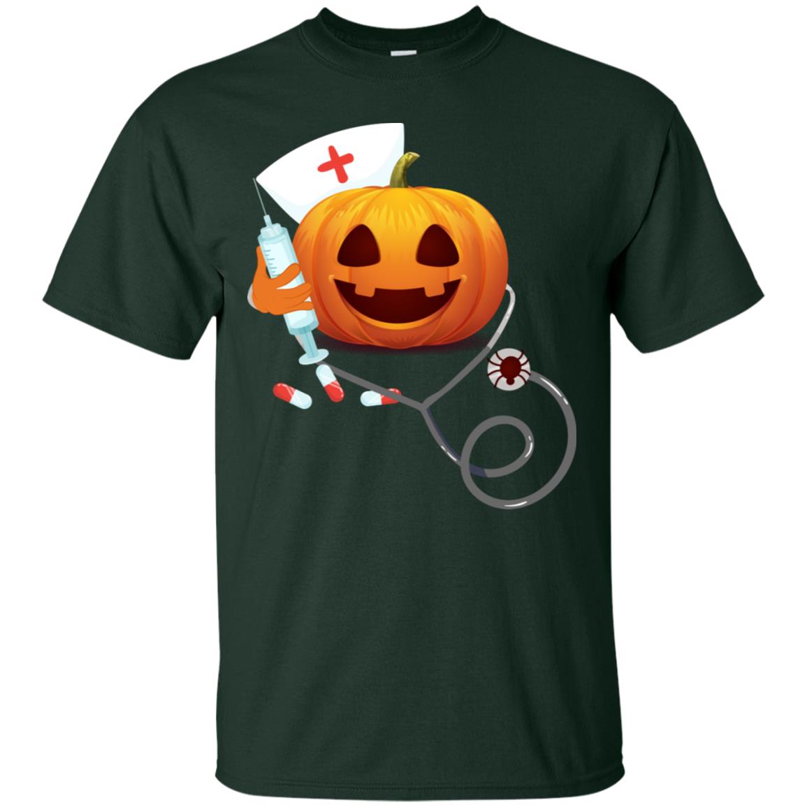 Pumpkin Nurse Nursing Halloween Gift Shirt Forest
