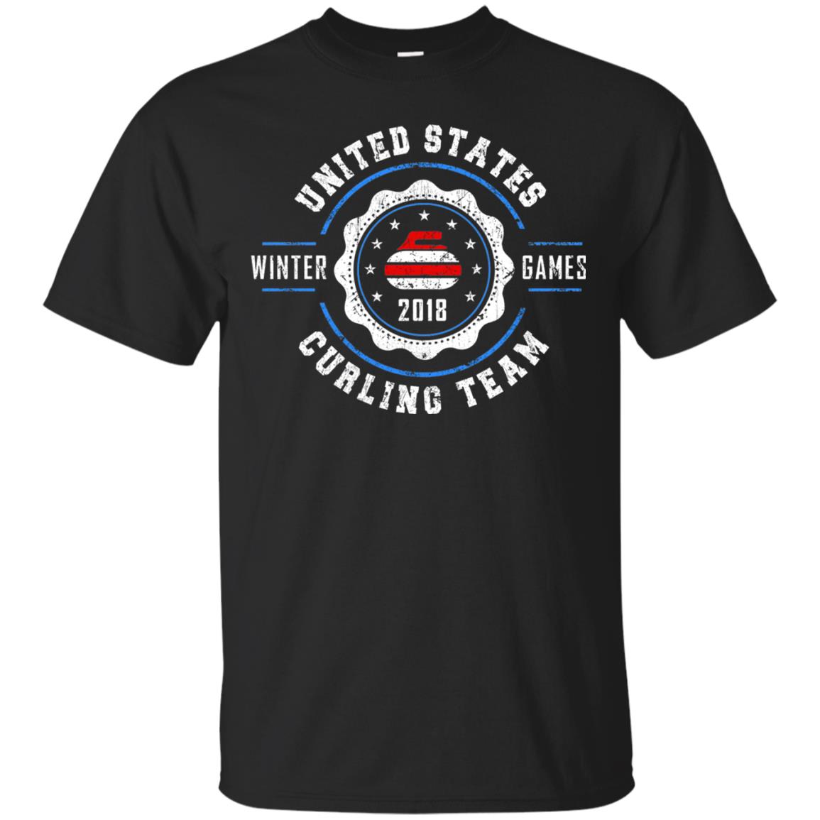 Usa Winter Curling 2018 T-shirt Black