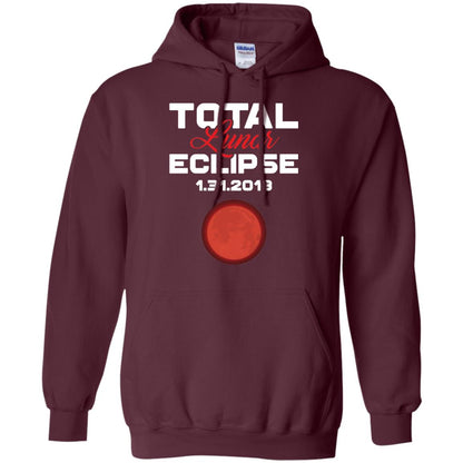Eclipse January 31st 2018 Total Lunar Eclipse T-shirt Blood Moon Maroon