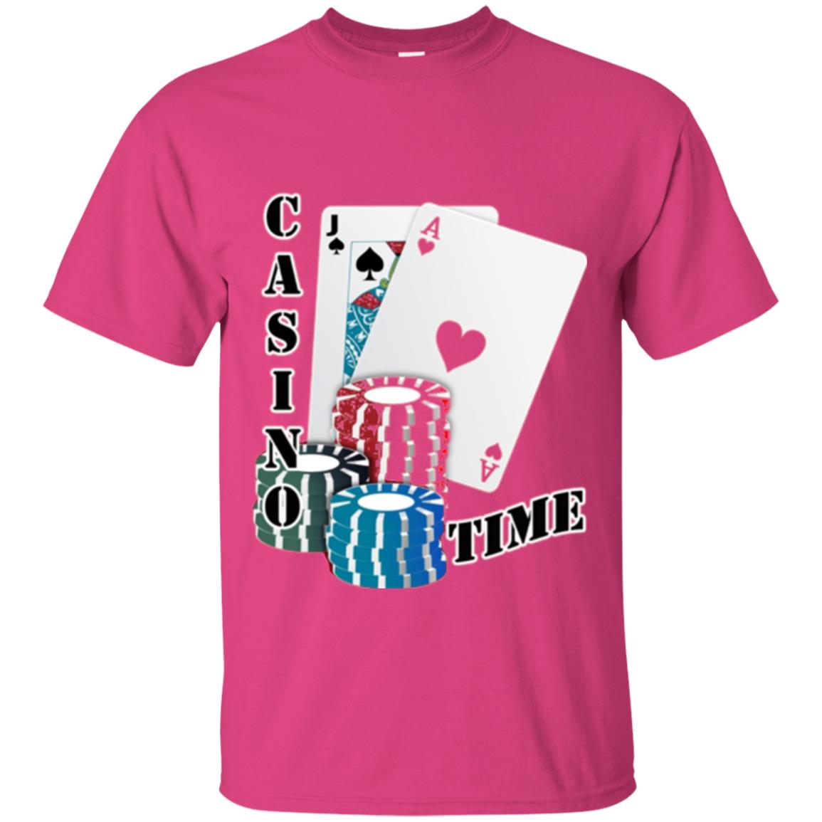 Fun Gambling T-shirt Casino Time Heliconia