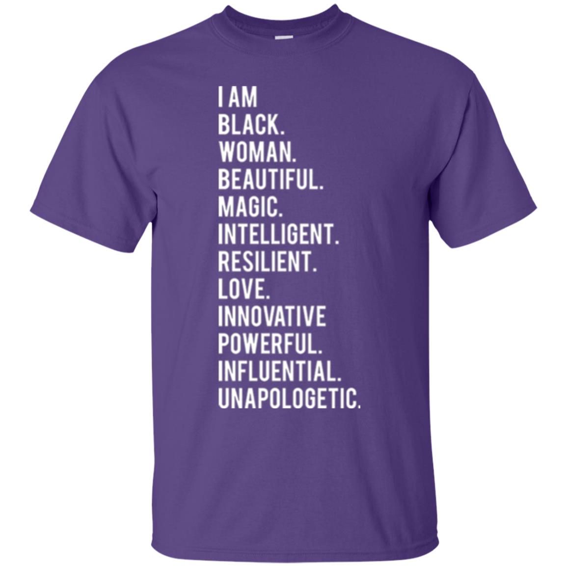 I Am Black Woman Black History Month 2018 T-shirt Purple
