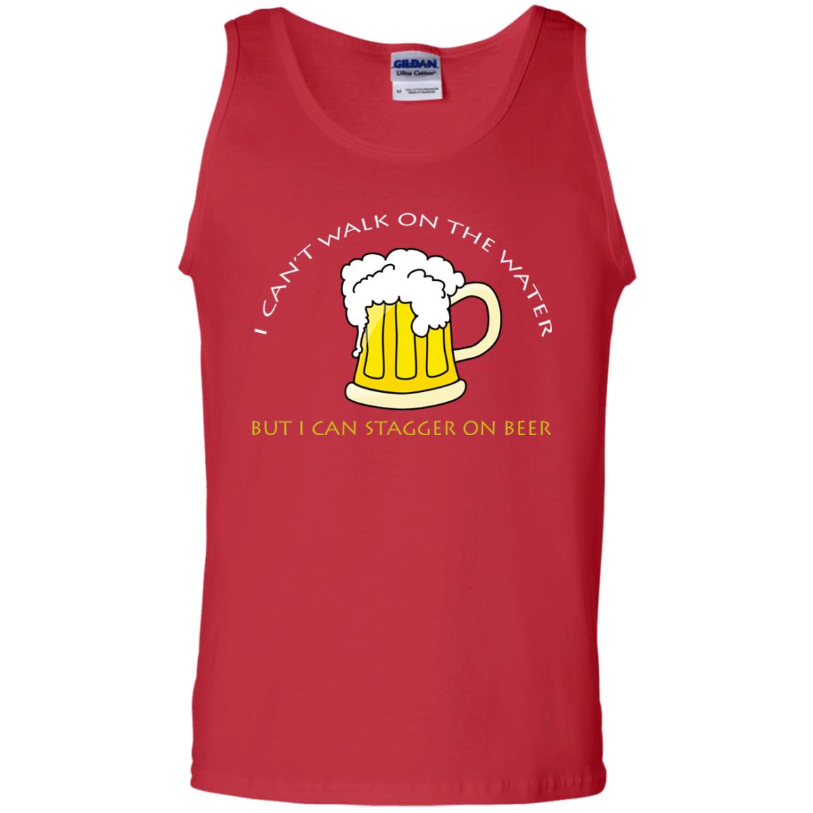 I Can't Walk On Water But I Can Stagger On Beer Shirt Red