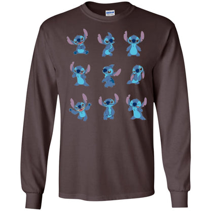 Stitch T-shirt Disney Many Moods Dark Chocolate