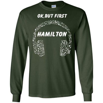 An American Musical Ok, But First Hamilton Ear Phones Forest Green