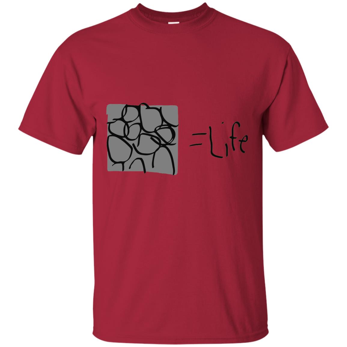 Cobblestone Equals Life Video Game Gamers Shirt Cardinal