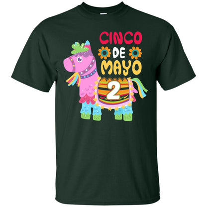 Cinco De Mayo Pinata Jockeys Horse Race 2nd Birthday T-shirt Forest