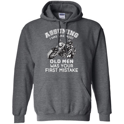Assuming I Was Like Most Old Men Motorcycle Lover T-shirt Dark Heather