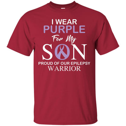 Epilepsy Warrior T-shirt I Wear Purple For My Son Proud Of Our Epilepsy Warrior Cardinal