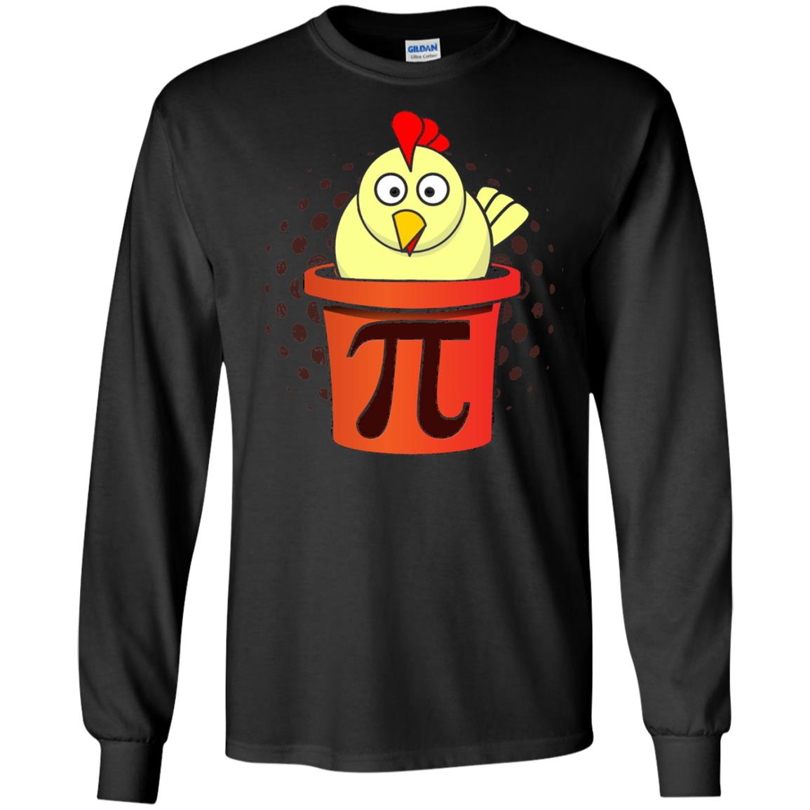 Chicken Pot Pi Funny Math T-shirt Black