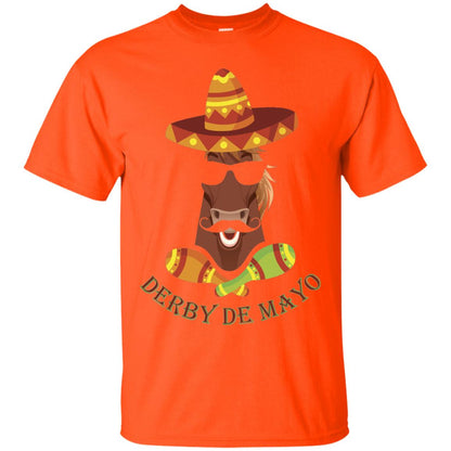 Derby De Mayo Kentucky Horse Race Sombrero Mexican T-shirt Orange