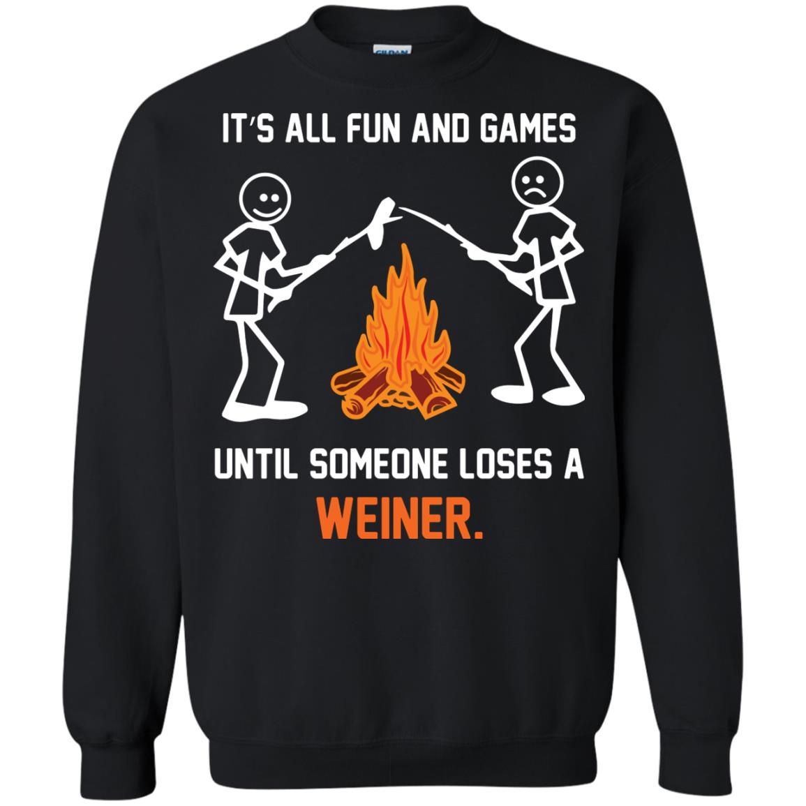Camper T-shirt It’s All Fun And Games Until Someone Loses A Weiner Black