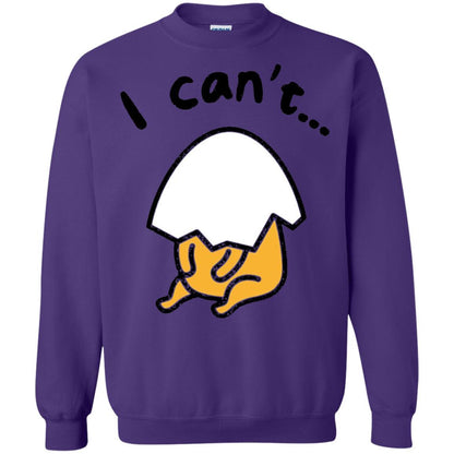 Film T-shirt Gudetama Lazy Egg I Can't Purple