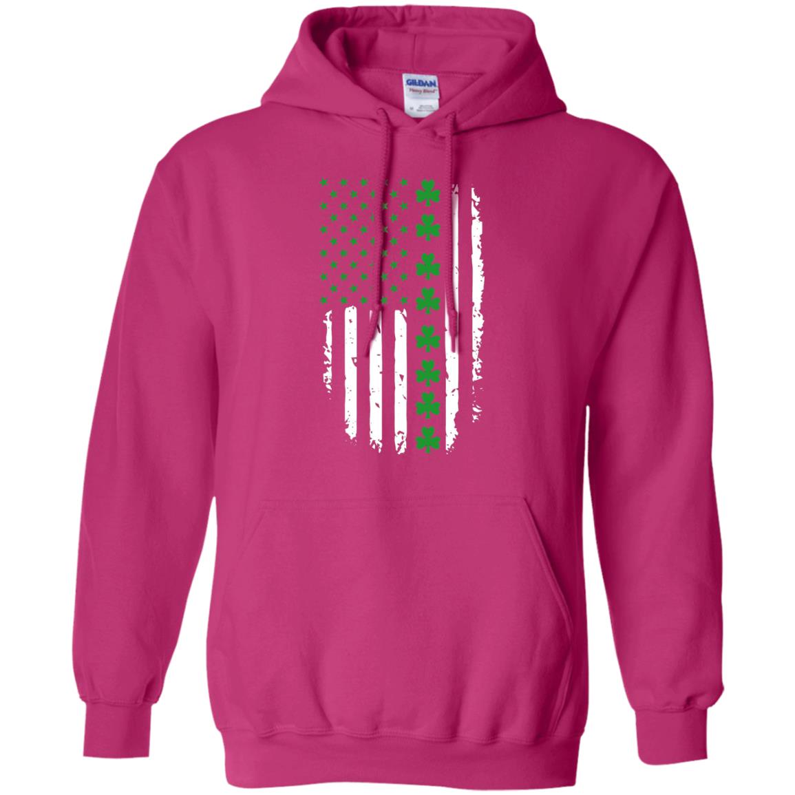 St. Patrick's Day T-shirt Irish American Flag T-shirt Heliconia