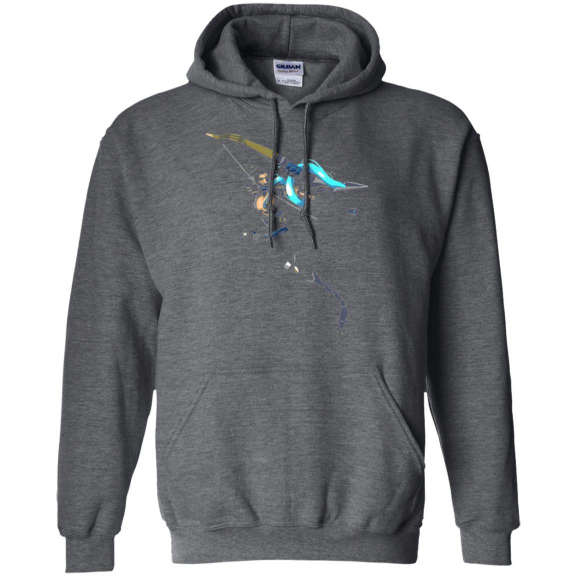 Overwatch Hanzo Dragonstrike Spray T-shirt Dark Heather