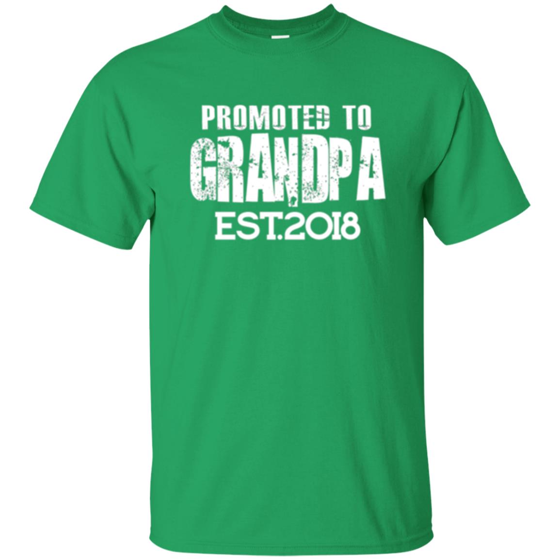 Papa T-shirt Promoted To Grandpa Est 2018 T-shirt Irish Green