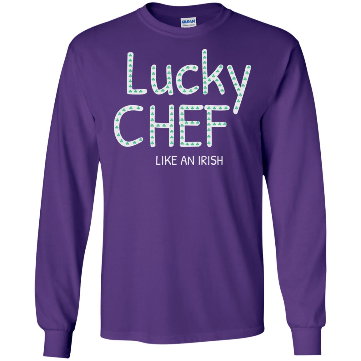 Lucky Chef Like An Irish Shamrock Saint Patrick's Day T-shirt Purple