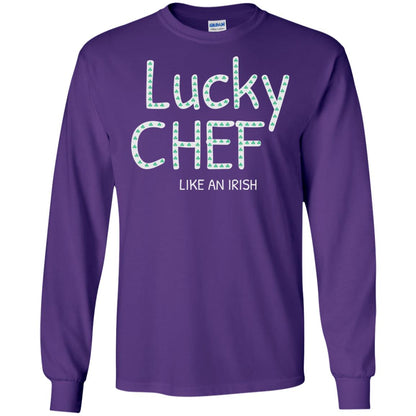 Lucky Chef Like An Irish Shamrock Saint Patrick's Day T-shirt Purple