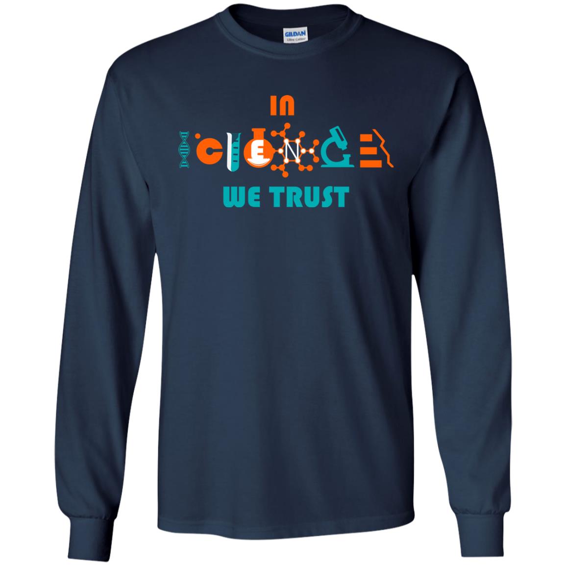 Scientist T-shirt In Science We Trust Navy