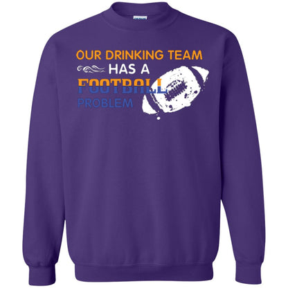 Football Lover T-shirt Our Drinking Team Has A Football Problem Purple