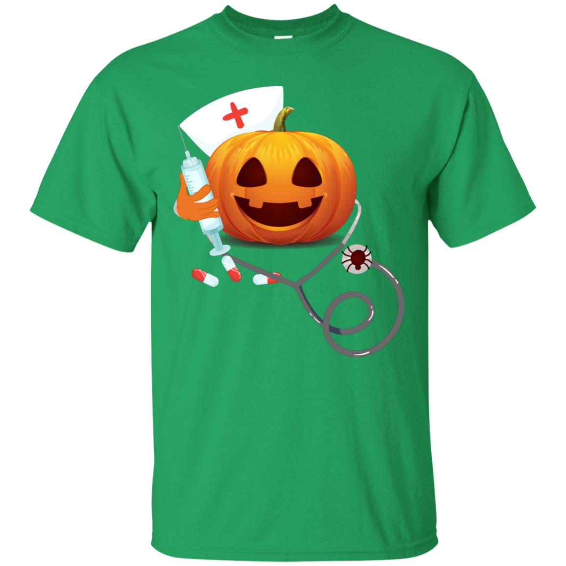 Pumpkin Nurse Nursing Halloween Gift Shirt Irish Green