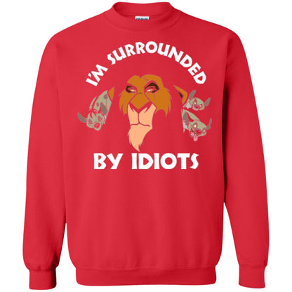 Disney Lion King T-shirt Scar Surrounded By Idiots Red