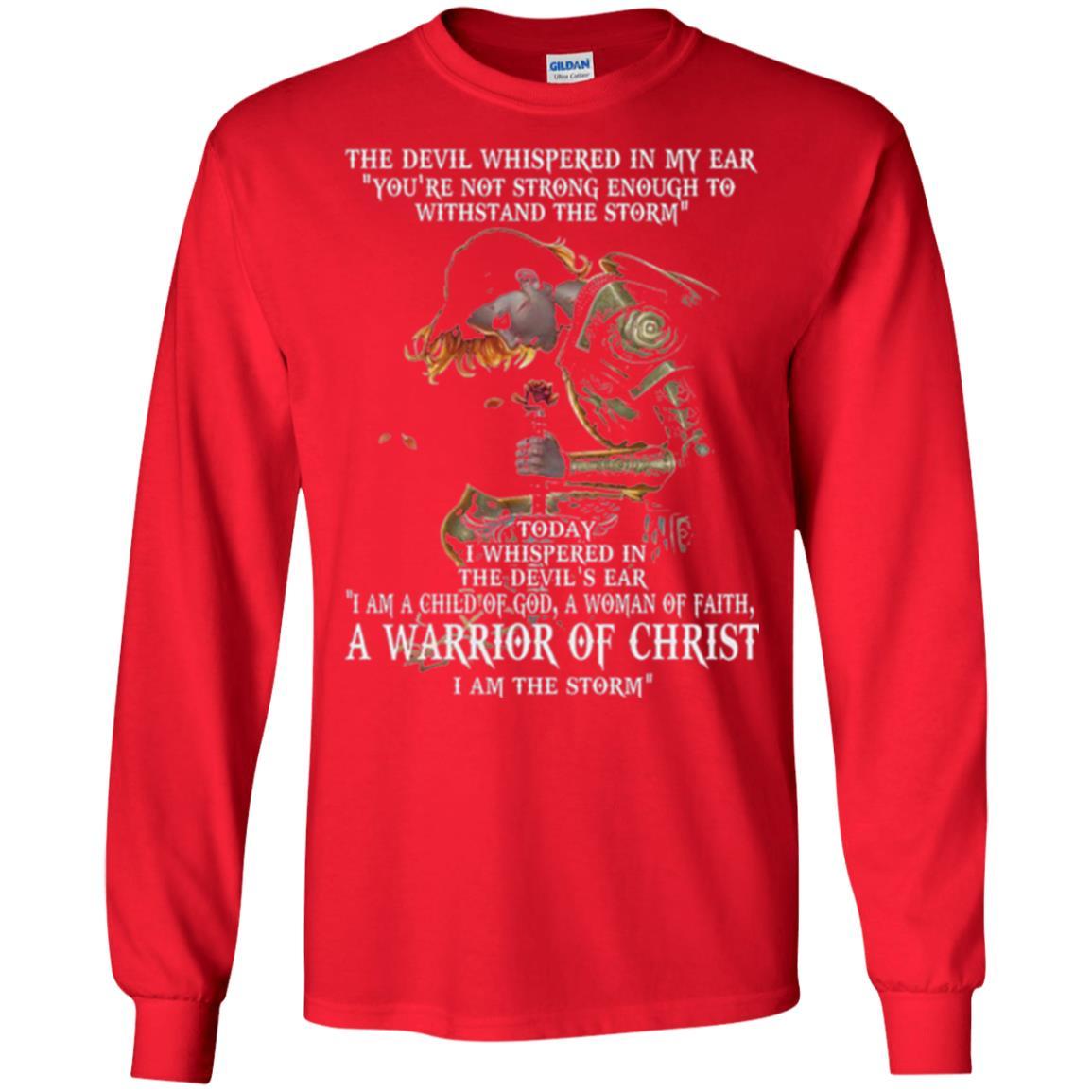 Warrior T-shirt I Am A Child Of God A Woman Of Faith T-shirt Red