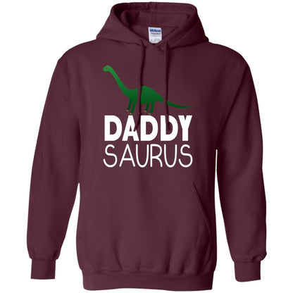 Daddy Saurus Dinosaur Matching Daddy T-shirt Maroon