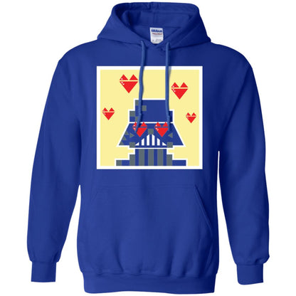 Star Wars Vader Pixel Heart Eyes Valentine_s Graphic T-shirt Royal