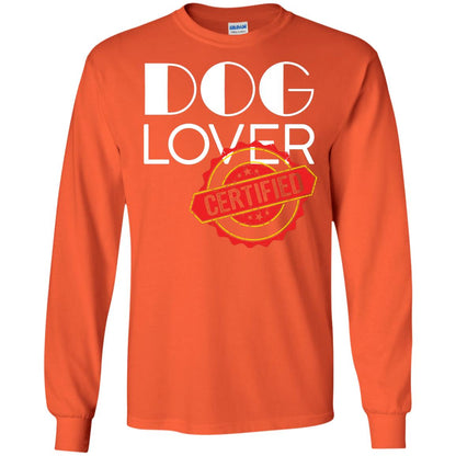 Dog Lover T-shirt Certified Orange