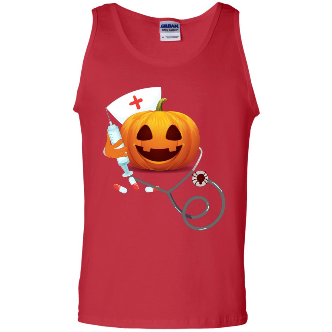 Pumpkin Nurse Nursing Halloween Gift Shirt Red