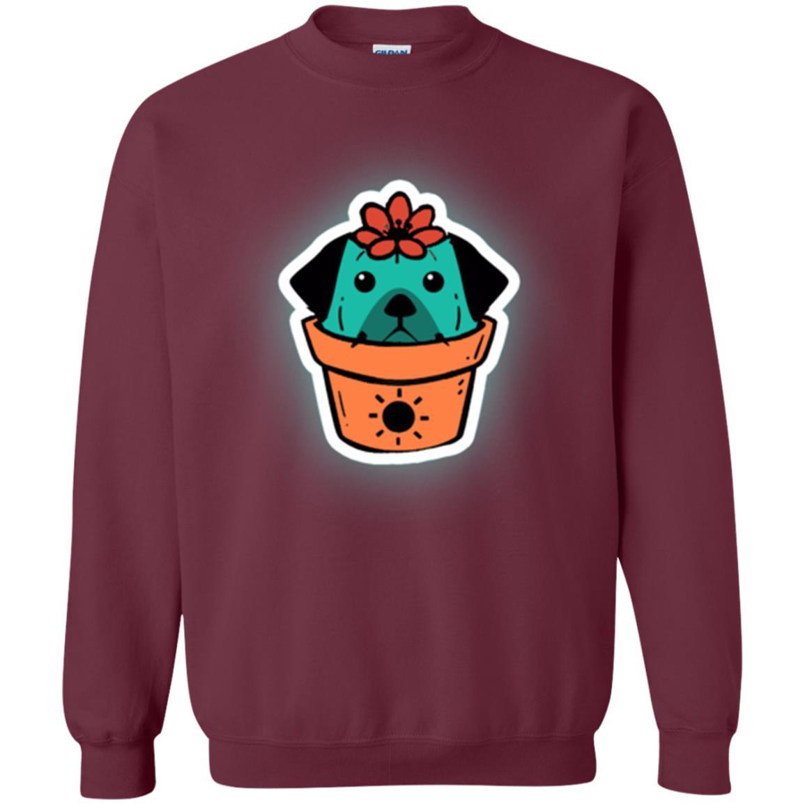 Dog Lover T-shirt Cactus Dog Dogcus Maroon