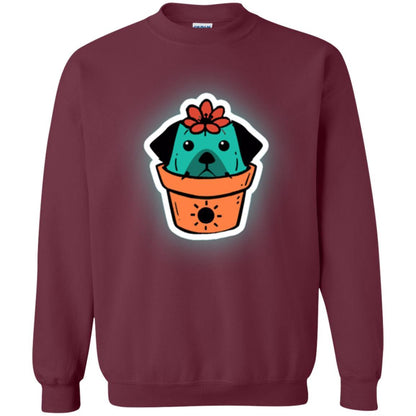 Dog Lover T-shirt Cactus Dog Dogcus Maroon