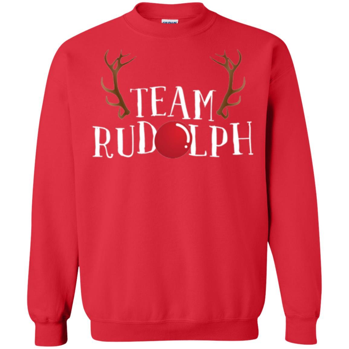 Christmas T-shirt Reindeer Team Rudolph Red