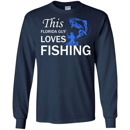 This Florida Guy Love Fishing Fisherman T-shirt Navy
