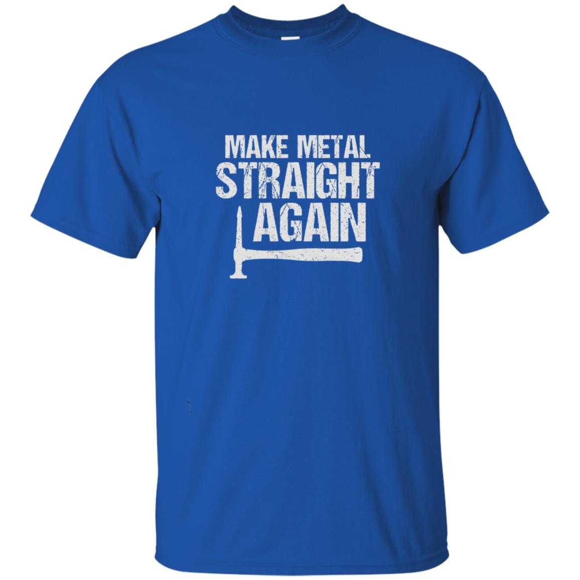 Make Metal Straight Again Auto Body Shirt Royal