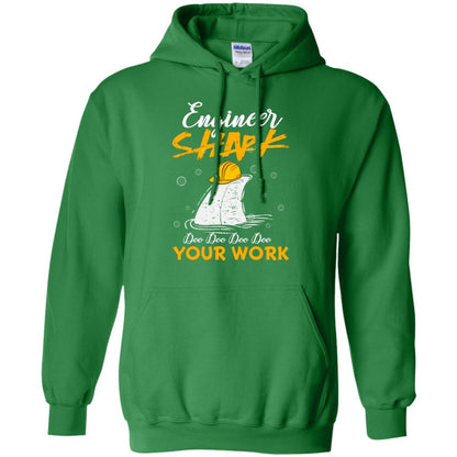 Engineer Shark Doo Doo Doo Your Work Engineering Shark Gift Shirt For Mens Or Womens Irish Green