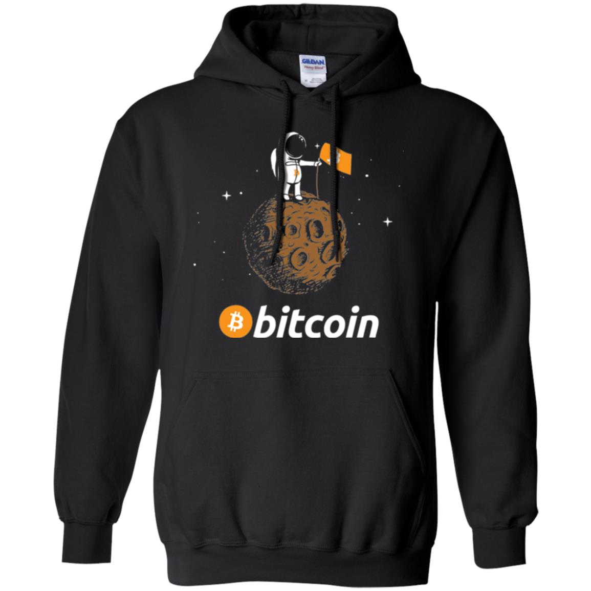 Bitcoin T-shirt Featuring Astronaut Black