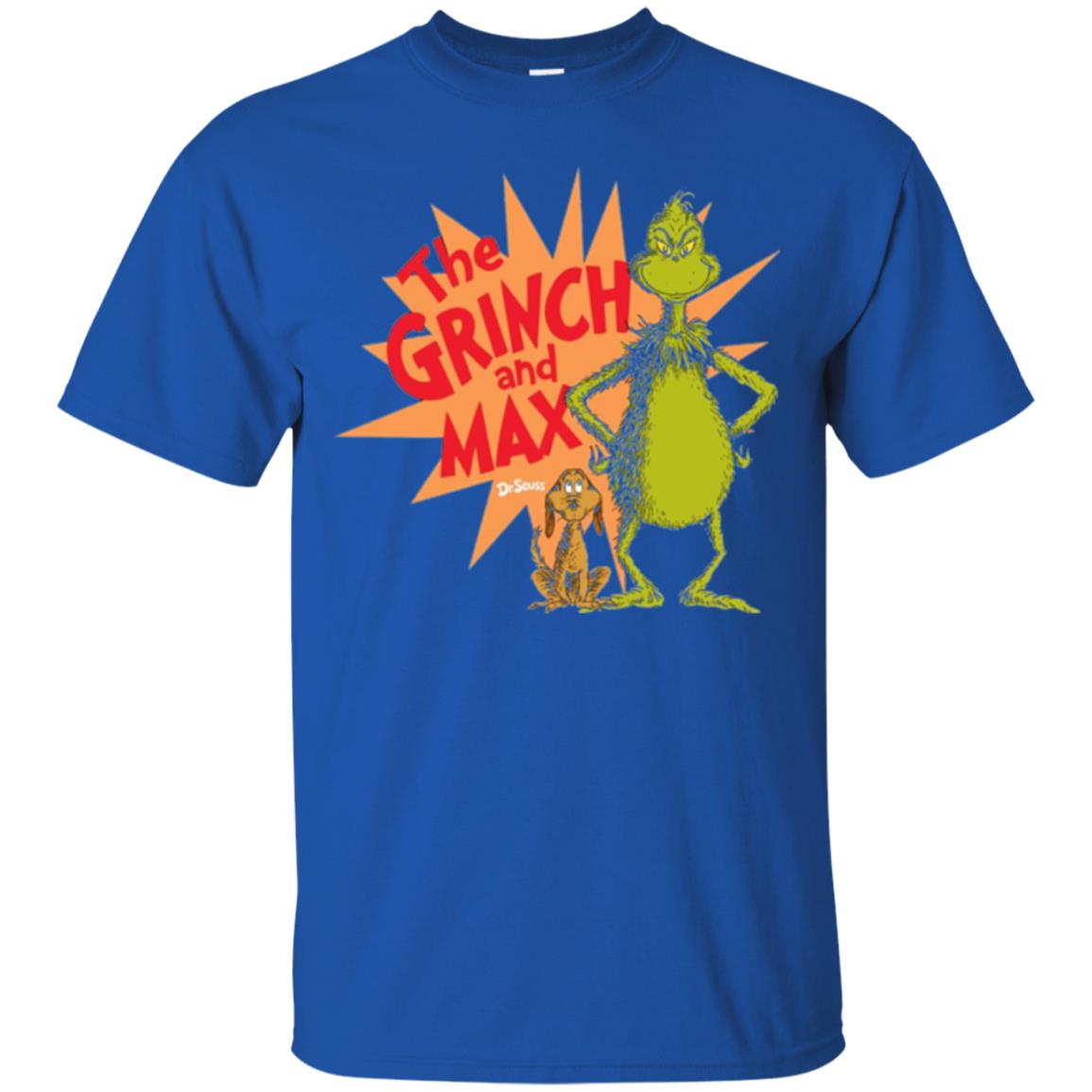Cartoon T-shirt Dr. Seuss Grinch And Max Burst Royal