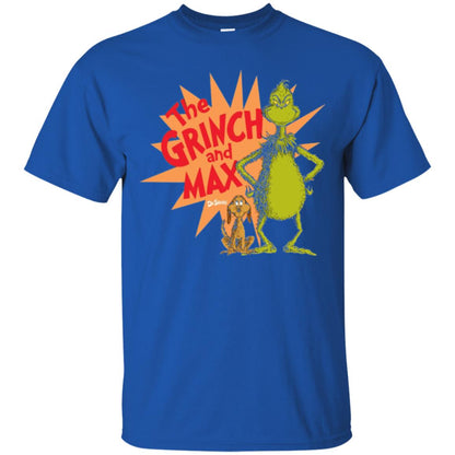 Cartoon T-shirt Dr. Seuss Grinch And Max Burst Royal