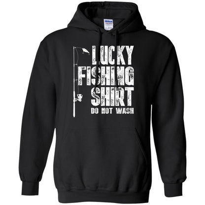 Fisherman T-shirt Lucky Fishing Shirt Do Not Wash Black