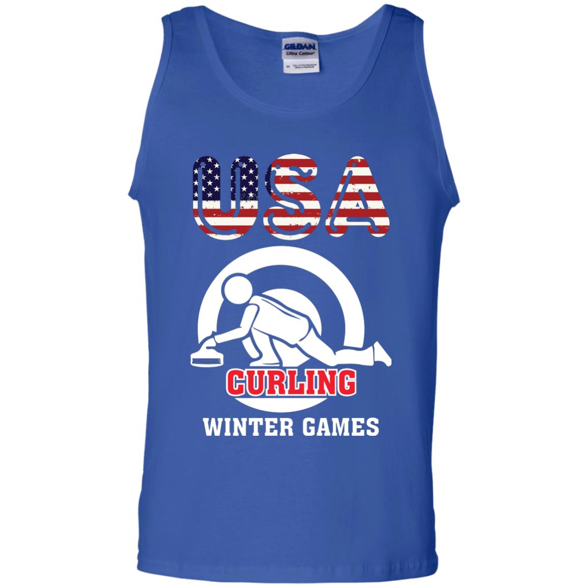 Usa Curling Winter Games Curling Lover T-shirt Royal