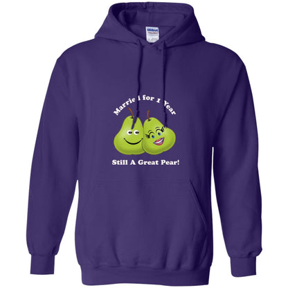 Married For 1 Year Still A Great Pear 1st Anniversary T-shirt Purple